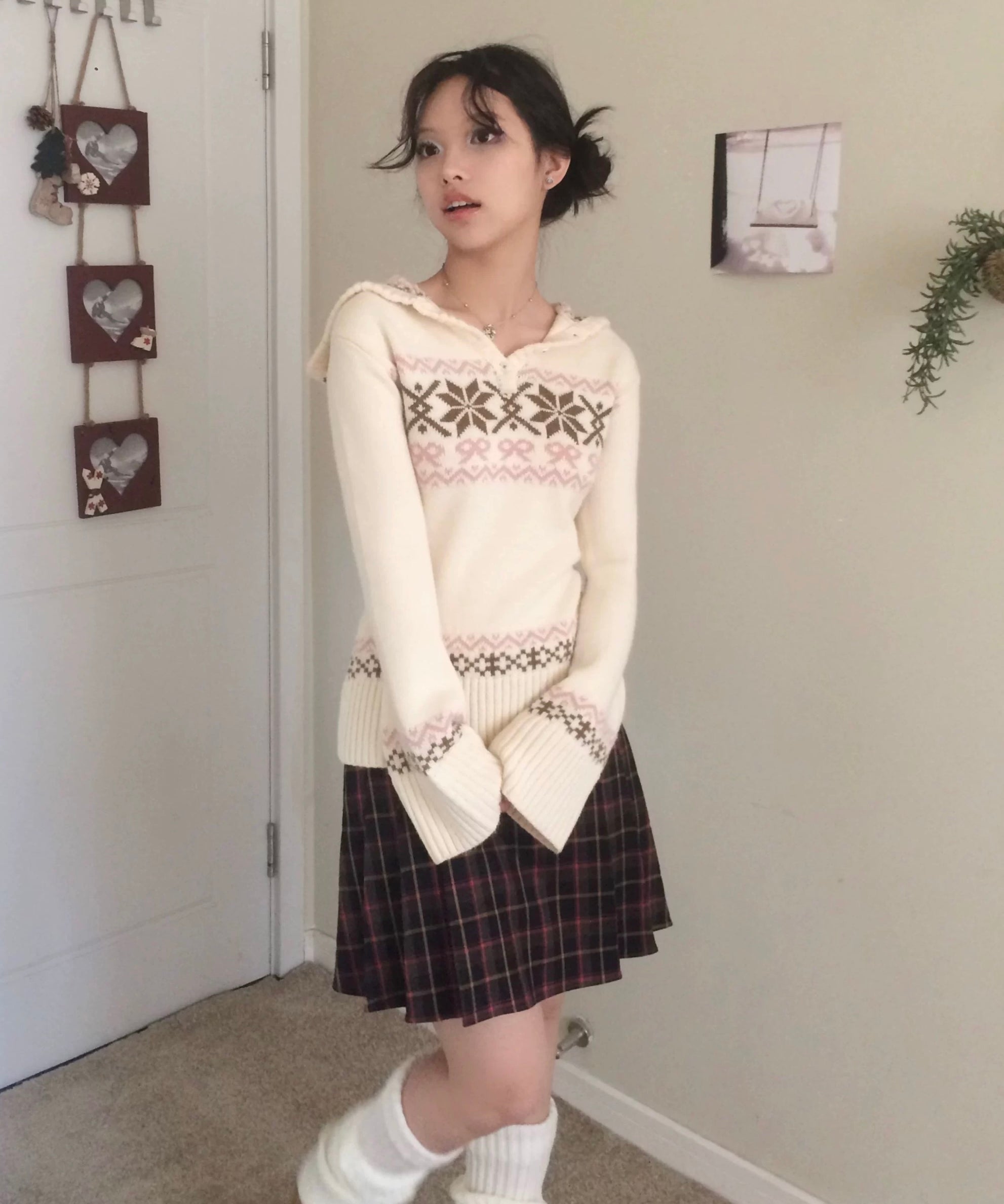 Get trendy with Sic Astra Coquette Doll hoodie sweater - Accessories available at Peiliee Shop. Grab yours for $49 today!
