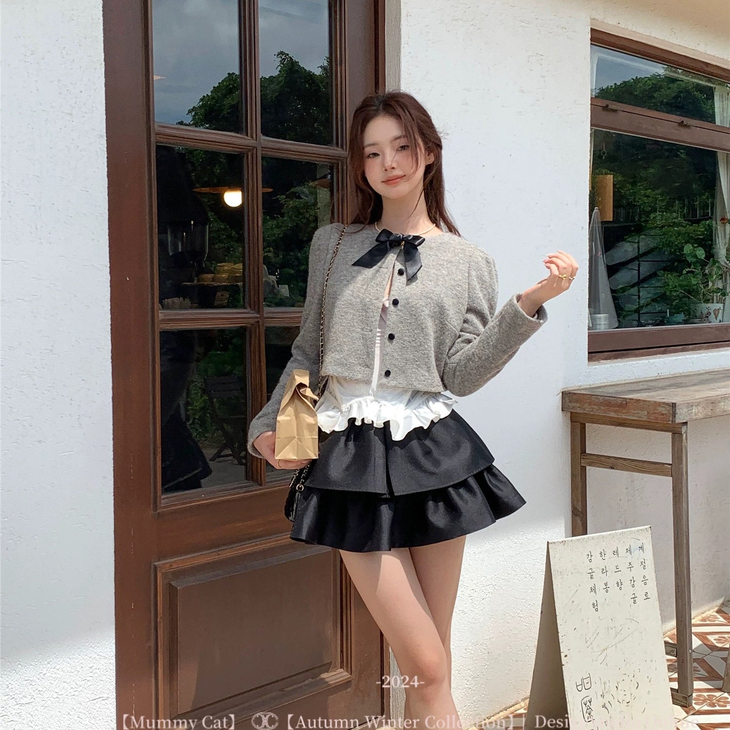 Get trendy with [Mummy Cat] Yoo-jin 유진 Ulzzang Girls Wool Blend Cardigan - Dress available at Peiliee Shop. Grab yours for $59.90 today!