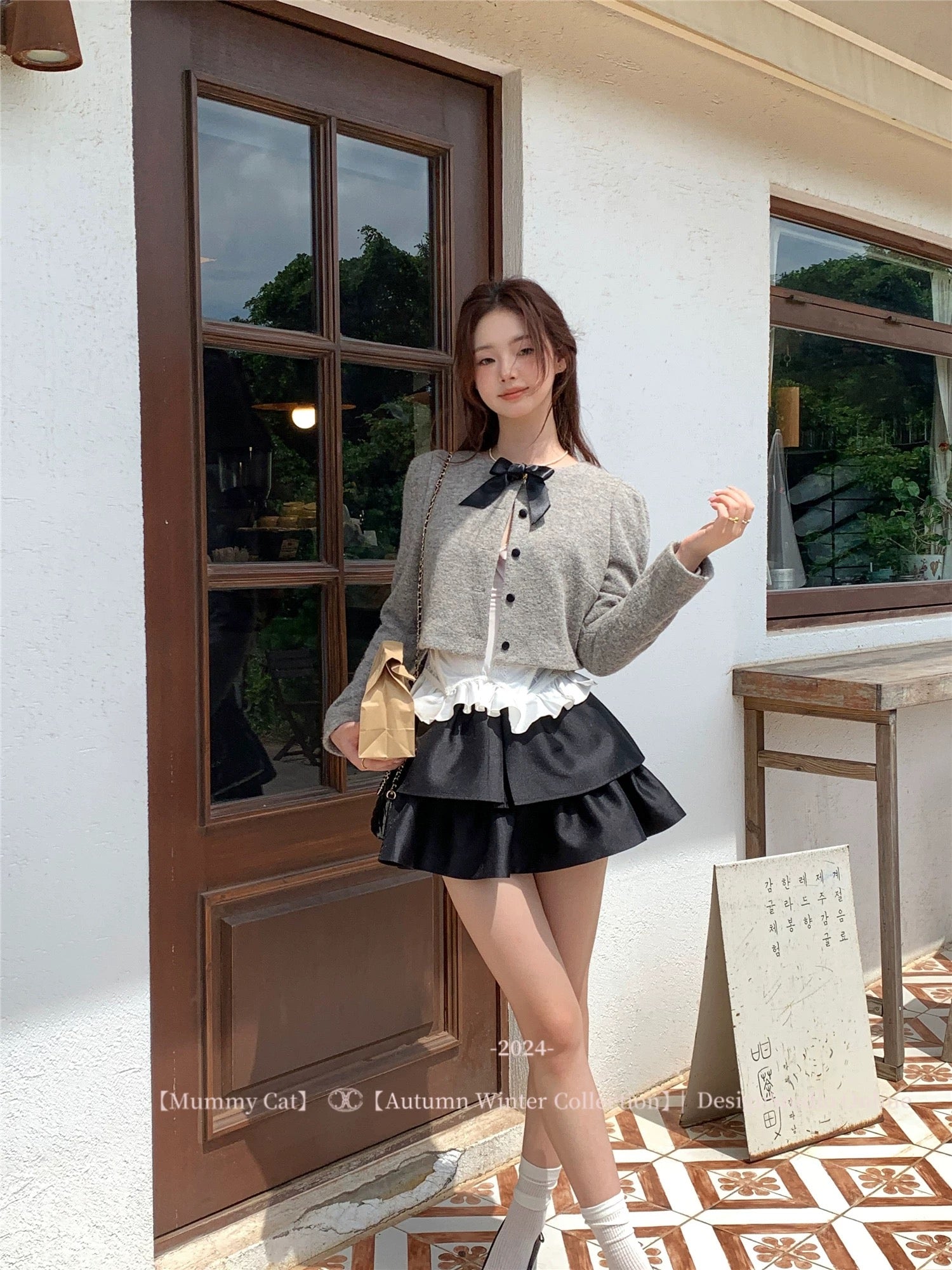 Get trendy with [Mummy Cat] Yoo-jin 유진 Ulzzang Girls Wool Blend Cardigan - Dress available at Peiliee Shop. Grab yours for $59.90 today!