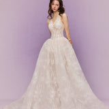 - Songe Atelier - Peach Flower Mist Wedding Bridal Dress Tailor Made