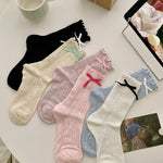 Get trendy with Lucky Girl Ribbon Socks - Accessories available at Peiliee Shop. Grab yours for $6.50 today!