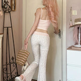 Rose Island Daisy Bow Flare Pants