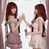 [Rose Island] The Rosy Kiss Crop Top and Ruffle Tulle Skirt Set