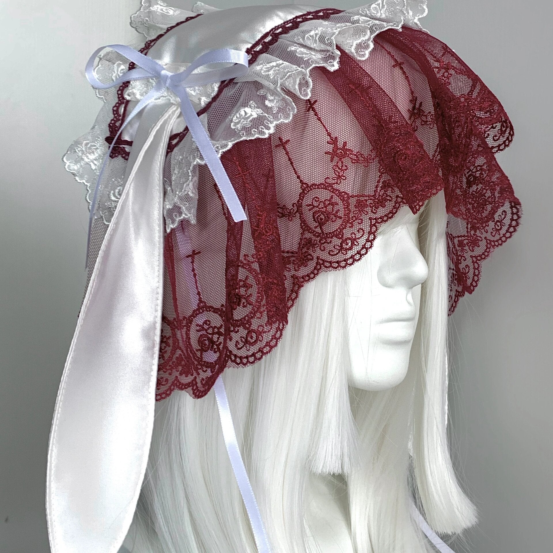 Get trendy with Wine Version Handmade Bunny Hat Headband -  available at Peiliee Shop. Grab yours for $21.90 today!