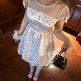 Get trendy with Candy Hearts Satin Mini Dress - Dresses available at Peiliee Shop. Grab yours for $38.80 today!