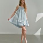 Get trendy with [UNOSA] Baby Blue Mini Dress -  available at Peiliee Shop. Grab yours for $52 today!