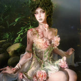 [Blood Supply] Forest Spirit • The Flower Goddess Corset Set
