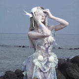 [Blood Supply] Silver Song Of Siren - Mermaid Corset Top