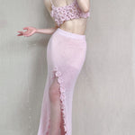 Get trendy with [Tailor Made] Rose Heaven Hand Knitted Dress Set -  available at Peiliee Shop. Grab yours for $118 today!