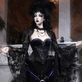 Blood Supply Moon Funeral Crystal Velvet Corset