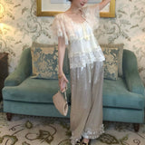 Rose Candy Summer Rose Cottage Princess Lace Cami and Mini Shawl Set