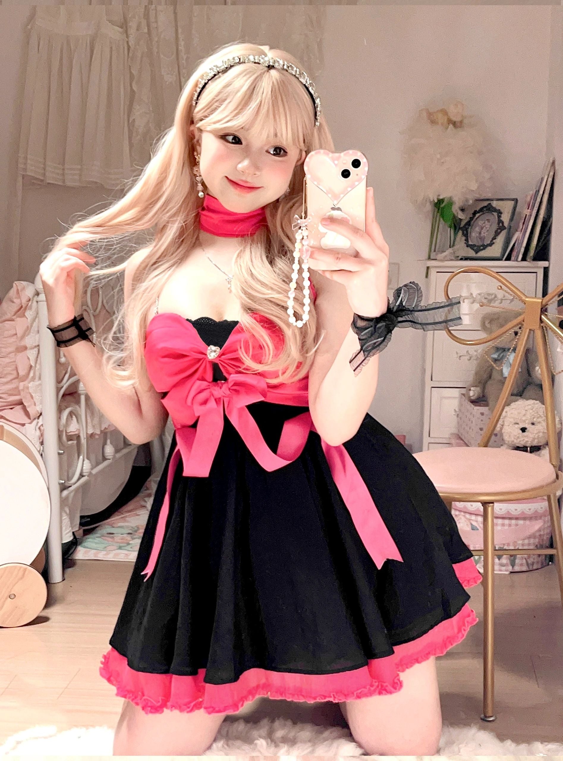 Get trendy with Moonlight Goddess Ribbon Mini Dress -  available at Peiliee Shop. Grab yours for $49.90 today!