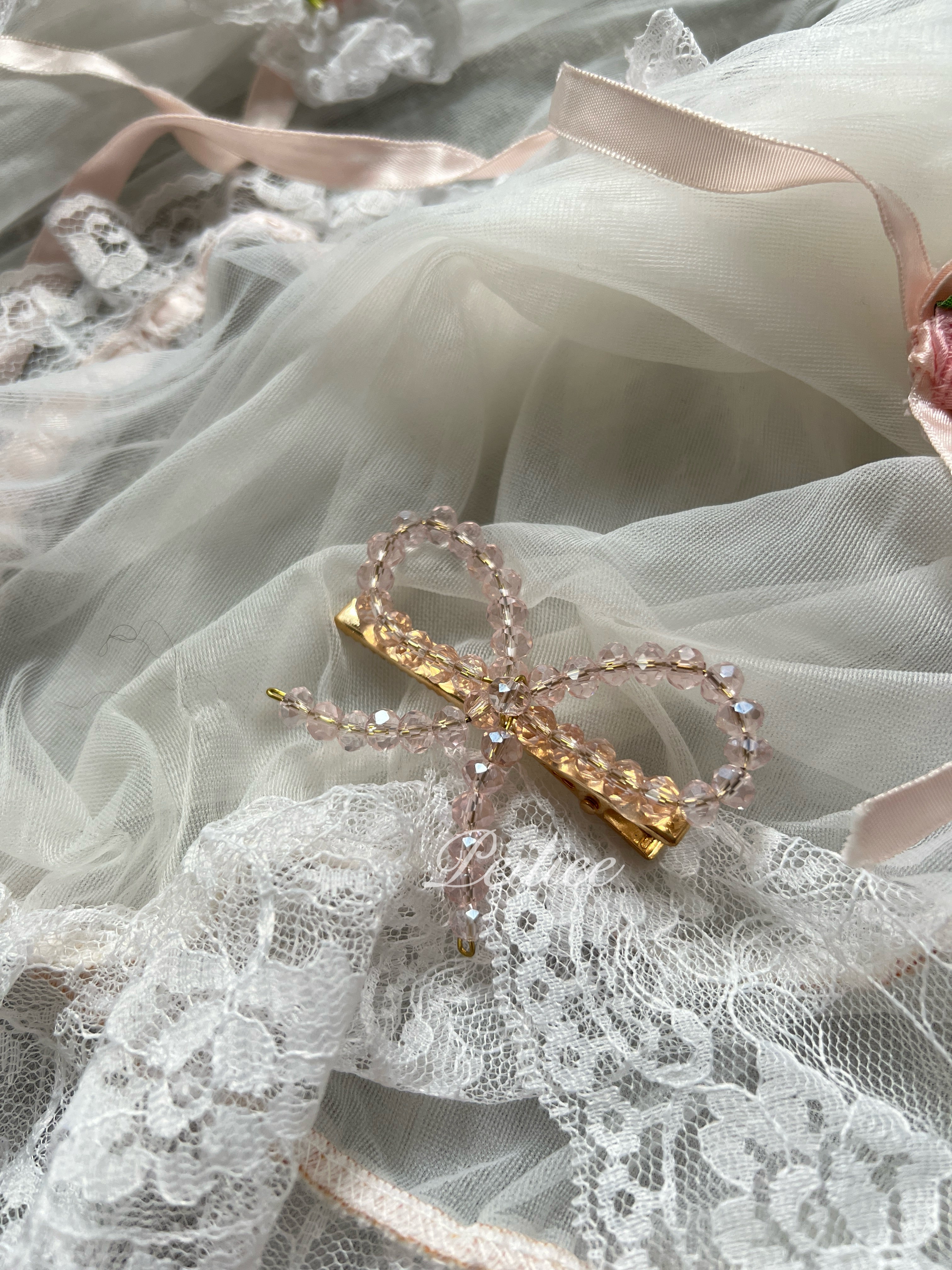 Get trendy with 2 Pieces Of Crystal Ribbon Hairpin Hair Clips -  available at Peiliee Shop. Grab yours for $4.50 today!