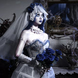 Get trendy with [Blood Supply] Corpse Bride Gothic Rose Veil and Gloves - Crop Top available at Peiliee Shop. Grab yours for $18 today!