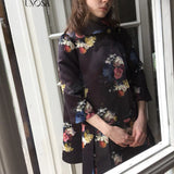 UNOSA Court Garden Oil-Painting Floral Quilted Jacket