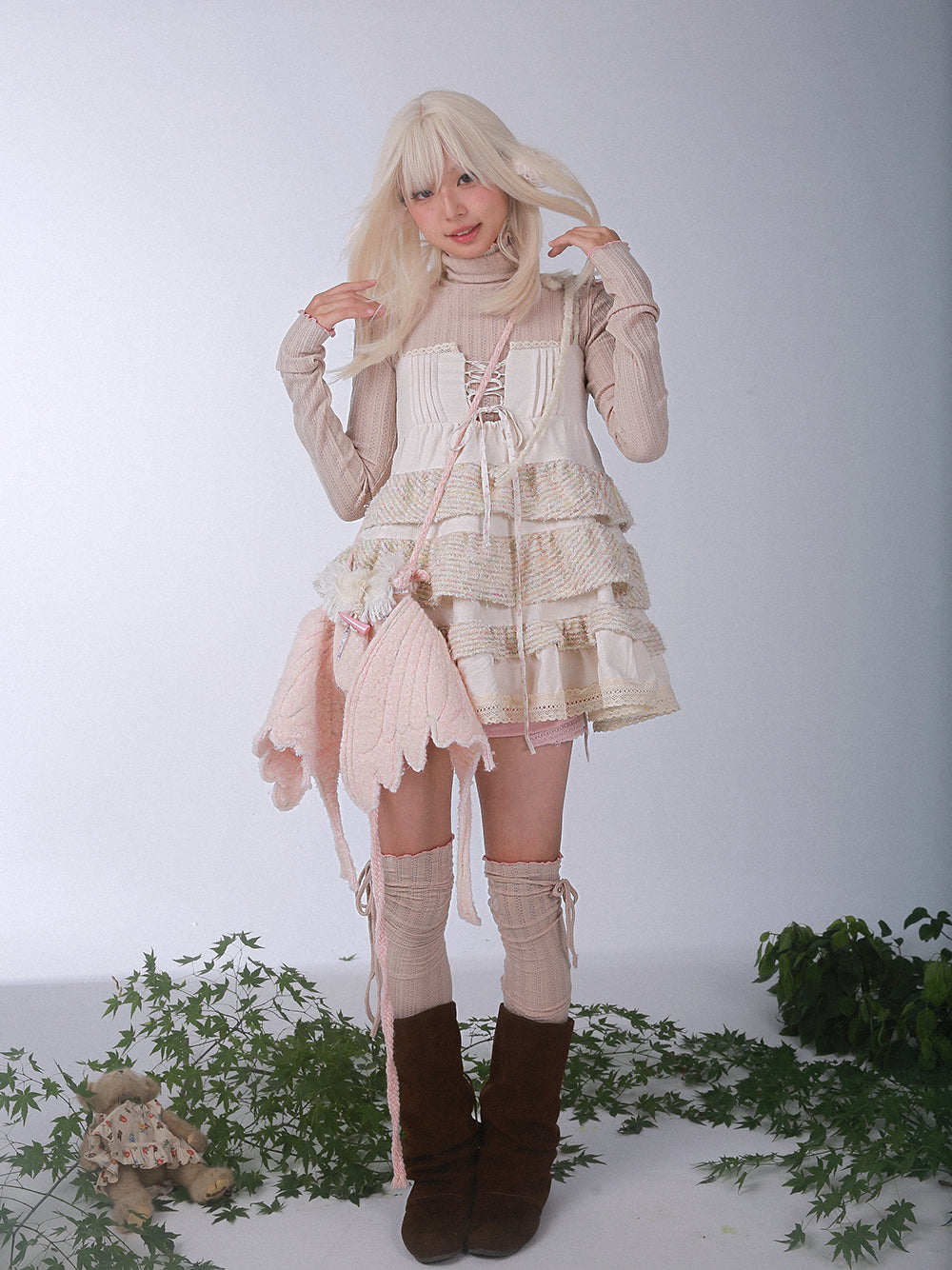 Get trendy with [Rose Island] Doll’s Dream mini dress -  available at Peiliee Shop. Grab yours for $62 today!