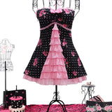 Evil Tooth Rose Window of Paris Hime Gyaru Halter Mini Dress