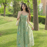 Get trendy with Fairy Mist Floral Midi Dress Gown - Dresses available at Peiliee Shop. Grab yours for $38 today!