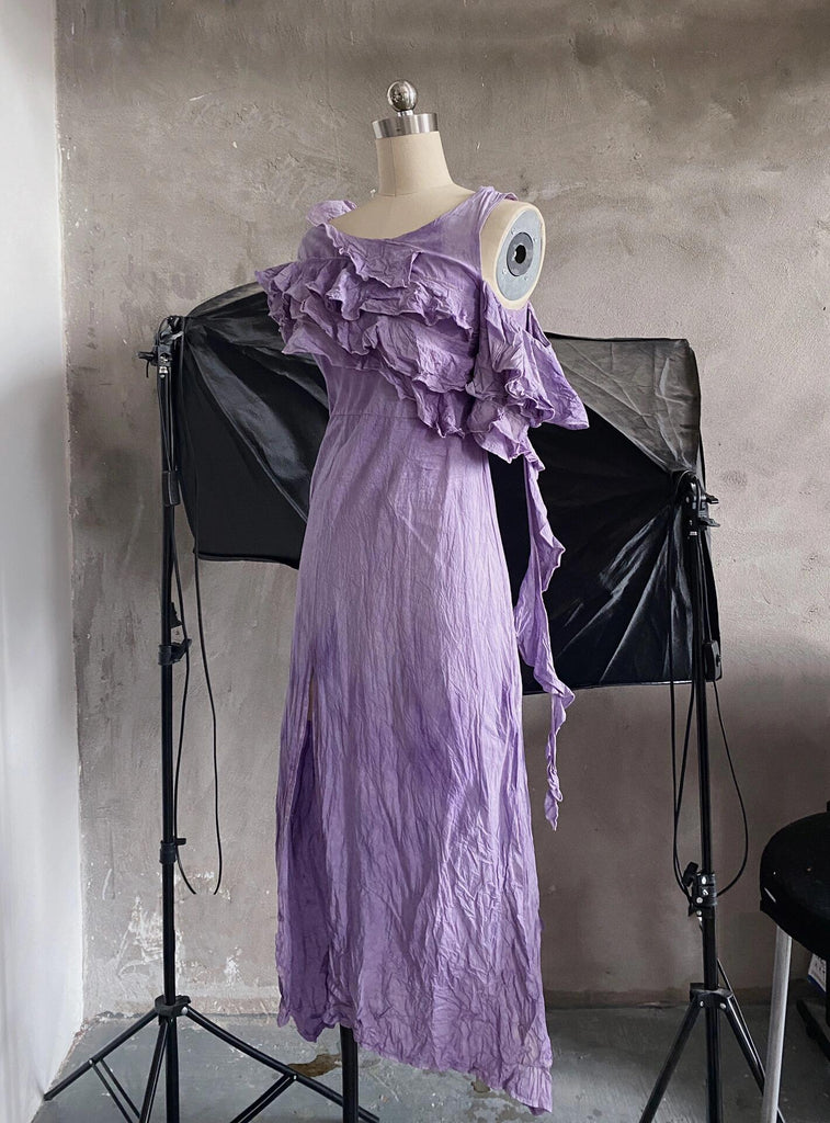 Get trendy with [Nature-Dyed by Plants with Customized Size] Violets Dream Dress -  available at Peiliee Shop. Grab yours for $75 today!