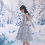 Get trendy with [Rose Island] Icy Snow Feather Dress -  available at Peiliee Shop. Grab yours for $57 today!