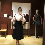 SheepKiss Swan Lake Maxi Tulle Silk Skirt