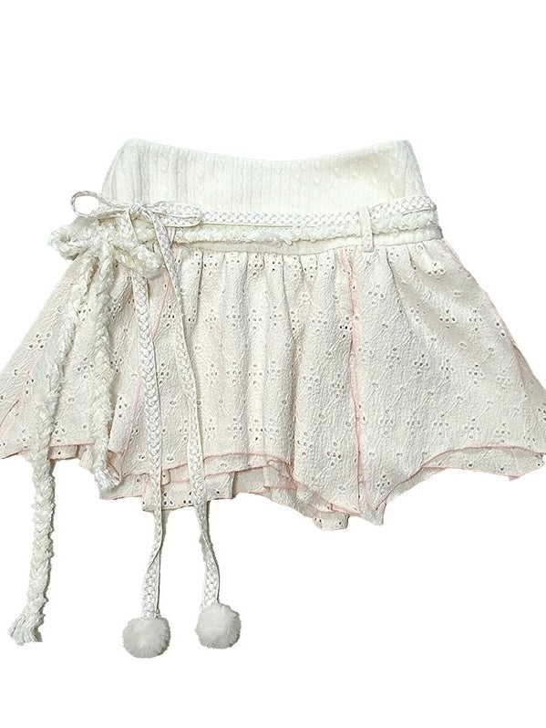 Get trendy with [Rose Island] Soft Cotton Dream Autumn Whisper Mini Skirt -  available at Peiliee Shop. Grab yours for $44 today!