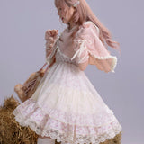 Rose Island Elf’s Cozy Little Pink Cape and Gloves Set