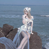 [Blood Supply] Silver Song Of Siren - Mermaid Corset Top