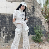 Get trendy with [Blood Supply] Madhouse Distressed Workwear Pants - Apparel & Accessories available at Peiliee Shop. Grab yours for $54 today!