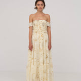 [Made in Spain] Carmen Says Vestido maxi con estampado de sistema solar de Grace