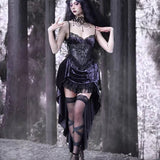 Get trendy with [Blood Supply]Moon Goddess Gothic Velvet Halloween Dress - Clothing available at Peiliee Shop. Grab yours for $55 today!