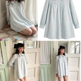 MineBeThyVers 100% Cotton Blue Floral Babydoll Mini Dress