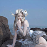 [Blood Supply] Silver Song Of Siren - Jellyfish Corset Mini Dress