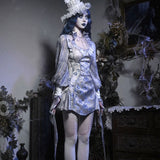 Get trendy with [Blood Supply] Corpse Bride Gothic Mini Dress - Crop Top available at Peiliee Shop. Grab yours for $49.90 today!