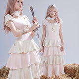 Rose Island Pink Twin Souls Princess Midi Dress