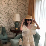 Rose Candy Summer Rose Cottage Vintage Lace Shawl