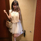 [Rose Candy] 花咲く午后 The Blooming Noon 2 in 1 Mini Dress