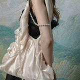 [Lactose Studio] Pure Mermaid Heart Pearl Shoulder bag