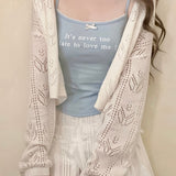 Get trendy with [Buy 2 Get 1 Free] It’s never too late to love me cotton vest top - vest available at Peiliee Shop. Grab yours for $12.80 today!