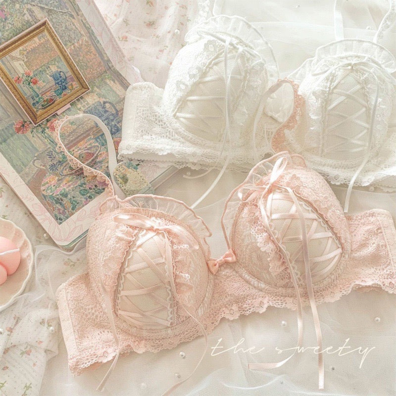 Rose Girl Lace Bra - Premium  from Peiliee Shop - Just $15! Shop now at Peiliee Shop