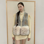 Get trendy with [SPOII UNOSA] Vintage Charm Faux Fur Autumn Vest - Coat available at Peiliee Shop. Grab yours for $66 today!