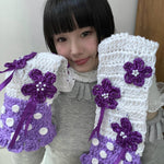 Get trendy with [Customized] Gokuraku Kimono Style Inspired Sakura Gloves Hand Knitted by Windoii -  available at Peiliee Shop. Grab yours for $28 today!