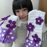 Get trendy with [Customized] Gokuraku Kimono Style Inspired Sakura Gloves Hand Knitted by Windoii -  available at Peiliee Shop. Grab yours for $28 today!