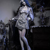 Get trendy with [Blood Supply] Corpse Bride Gothic Mini Dress - Crop Top available at Peiliee Shop. Grab yours for $49.90 today!