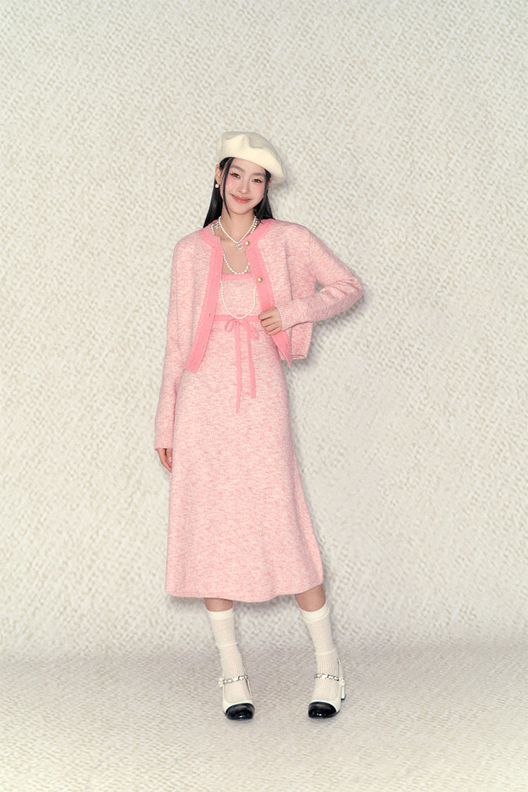 Get trendy with [Underpass]Pink Angel Knit Dress Set -  available at Peiliee Shop. Grab yours for $48.50 today!