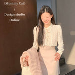 Get trendy with [Mummy Cat] Soft Rose Ribbon Lace Shirt - Clothing available at Peiliee Shop. Grab yours for $42 today!