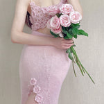 Get trendy with [Tailor Made] Rose Heaven Hand Knitted Dress Set -  available at Peiliee Shop. Grab yours for $118 today!