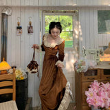 [Tailor Made] Autumn Swan Vintage Princess Velvet Gown