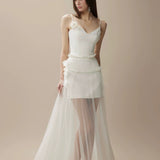 Fa Sogno Rose Shadow Tank Top & Midi Skirt Set