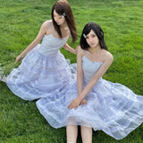 Pacific Position Lavender Whisper Ruffle Midi Dress